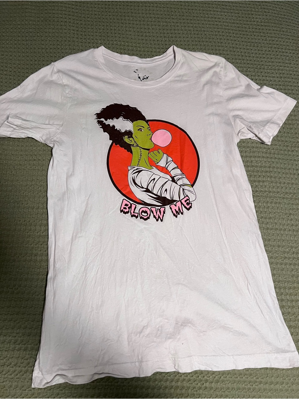 Unique Vintage Bride of Frankenstein Blow Me Tee
